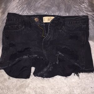 Black Denim Shorts.